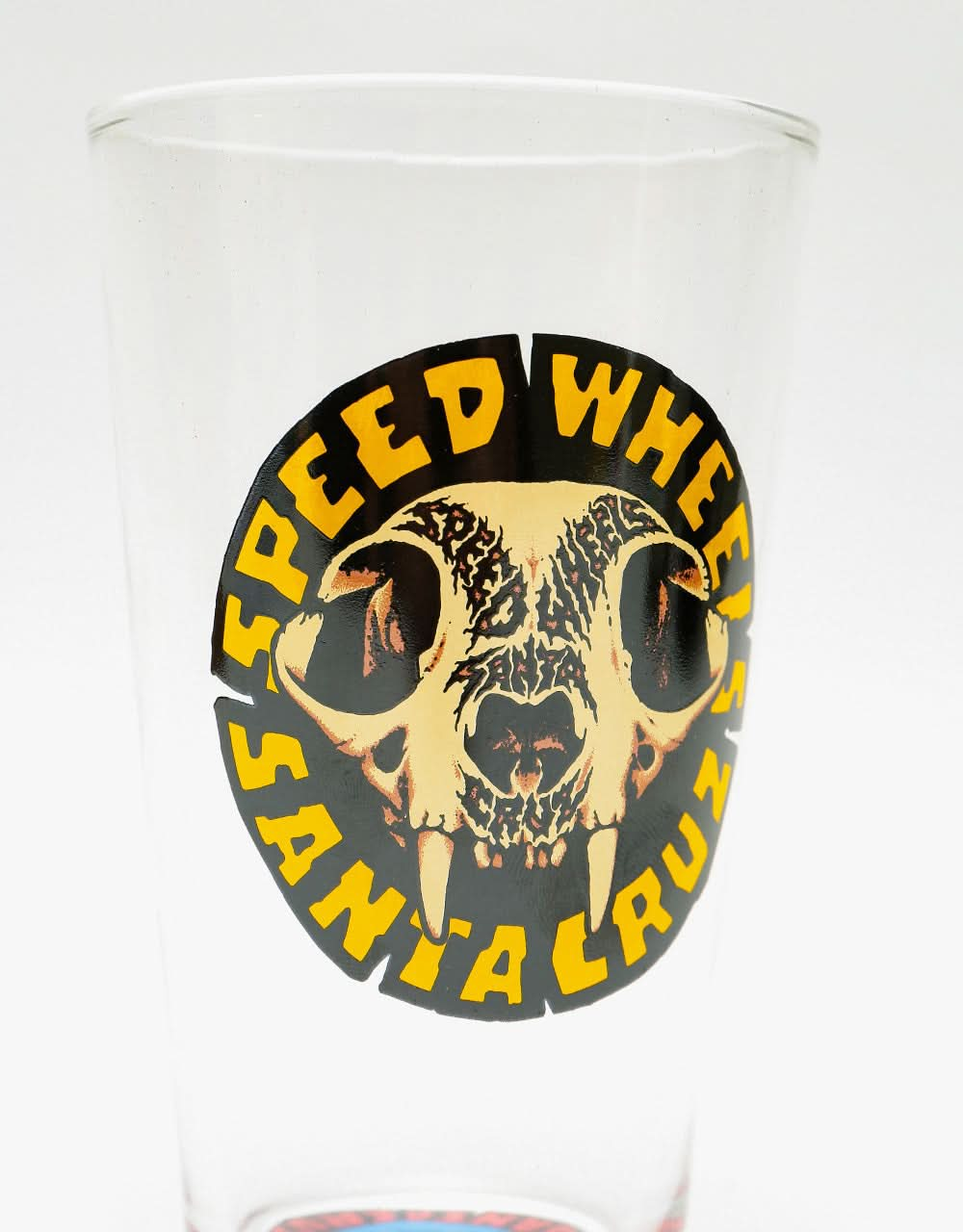 Santa Cruz Speed Wheels Skull Pint Glass - Clear