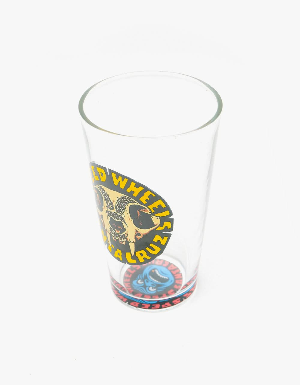 Santa Cruz Speed Wheels Skull Pint Glass - Clear