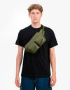 Eastpak Bumbag Double Cross Body Bag - Dark Grass