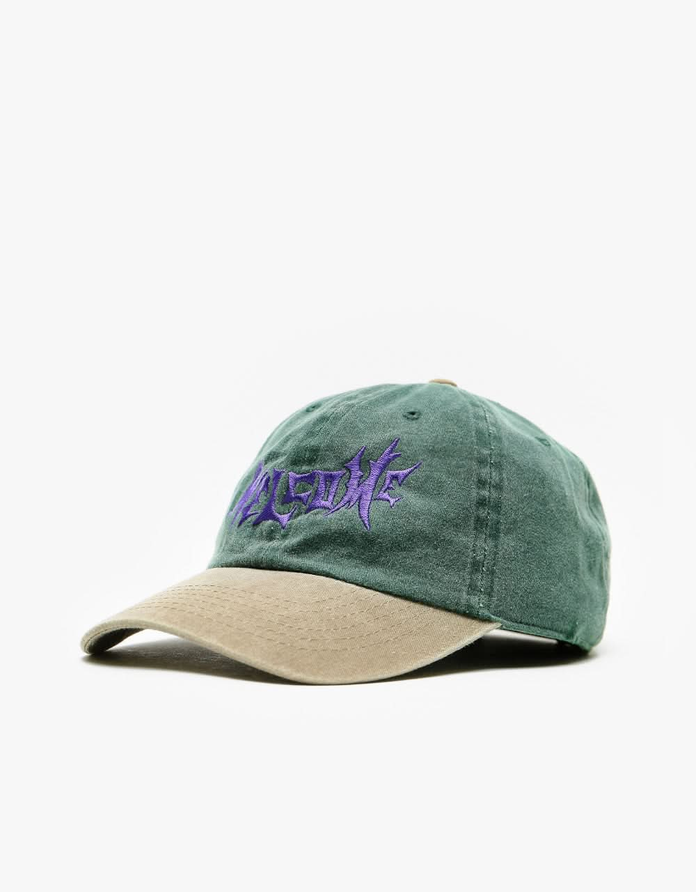 Welcome Chiroptera Stone-Washed Cap - Forest/Khaki