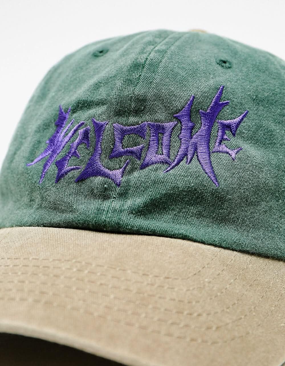 Welcome Chiroptera Stone-Washed Cap - Forest/Khaki