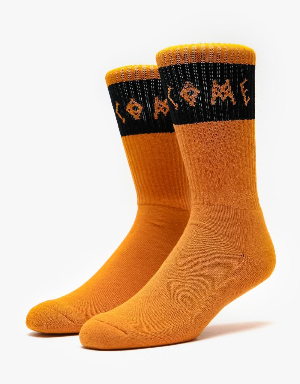 Welcome Summon Socks - Pumpkin/Black