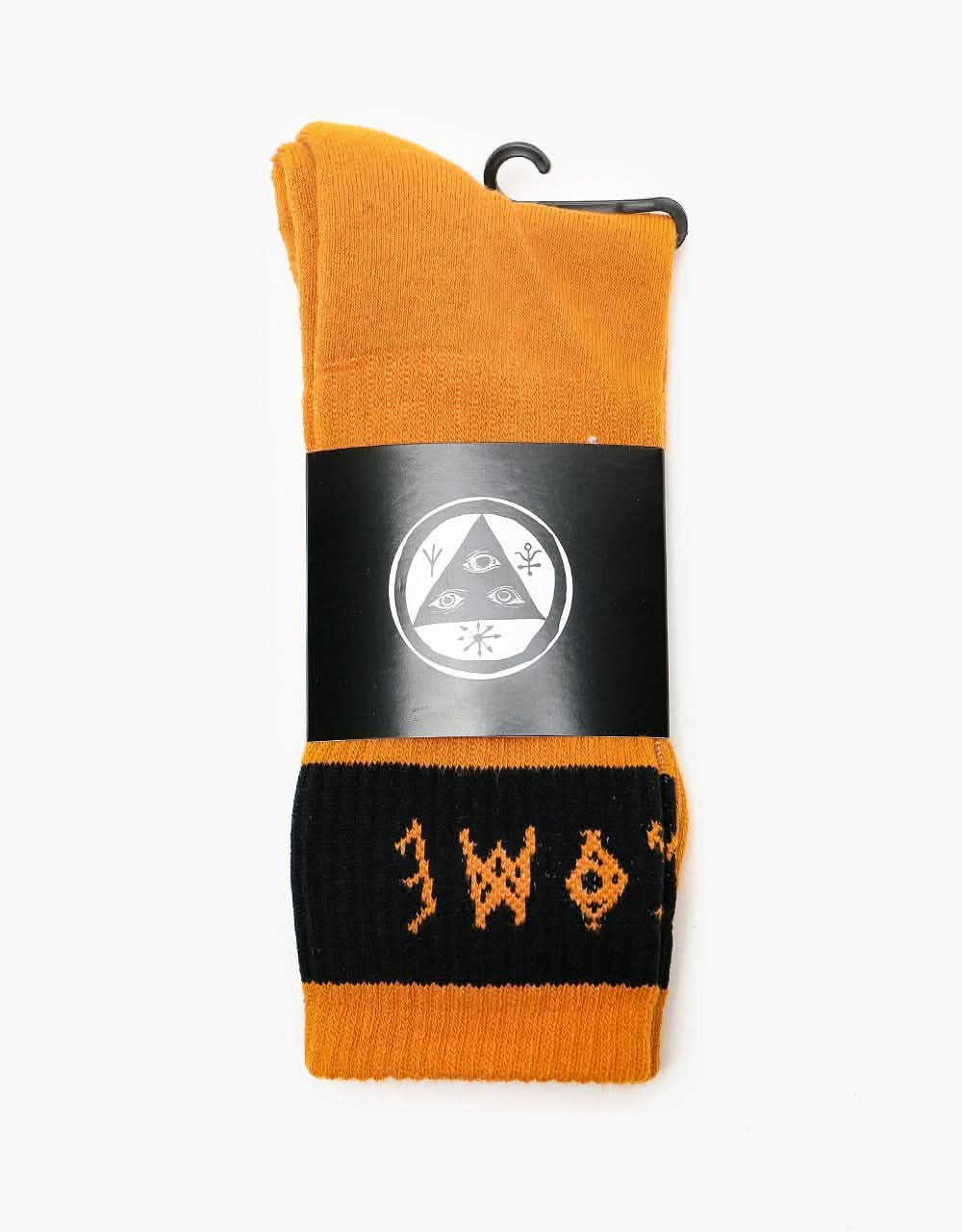 Welcome Summon Socks - Pumpkin/Black