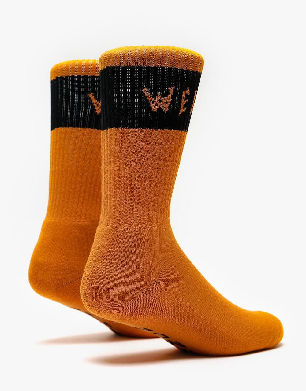 Welcome Summon Socks - Pumpkin/Black