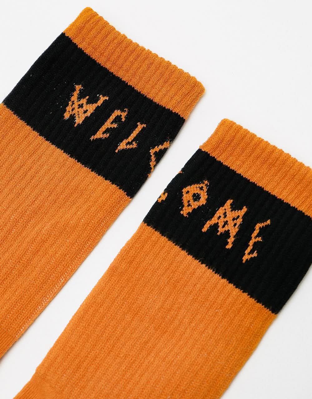 Welcome Summon Socks - Pumpkin/Black