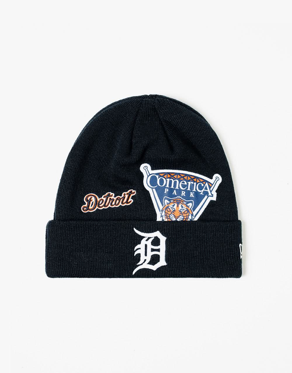 New Era MLB Detroit Tigers Multi Patch Cuff Beanie - Navy