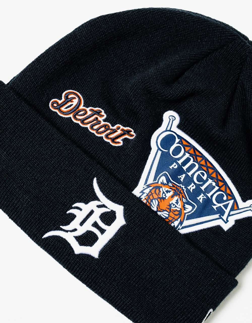 New Era MLB Detroit Tigers Multi Patch Cuff Beanie - Navy