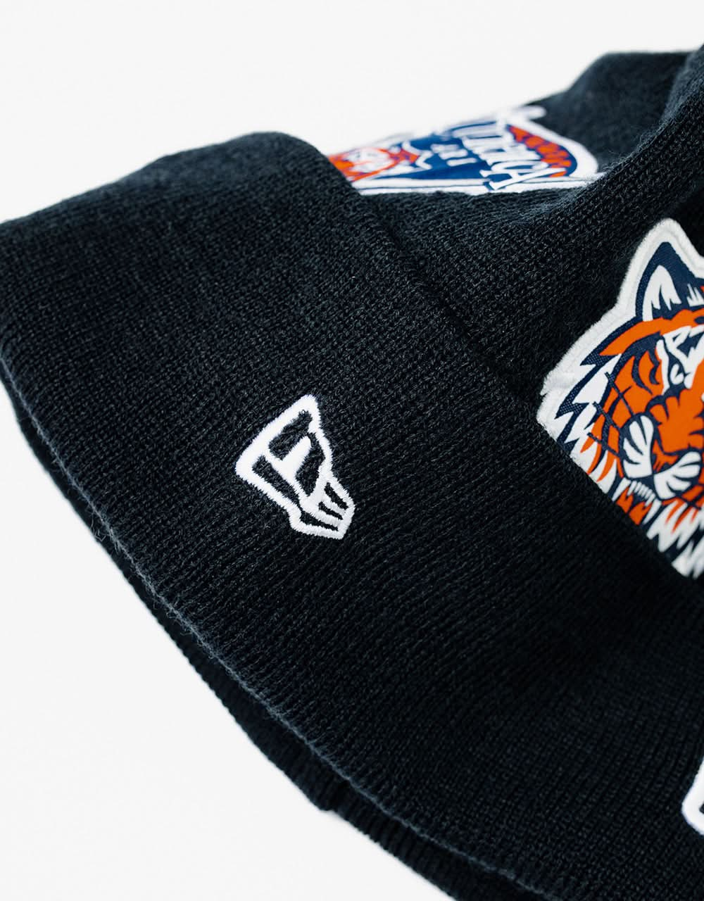 New Era MLB Detroit Tigers Multi Patch Cuff Beanie - Navy