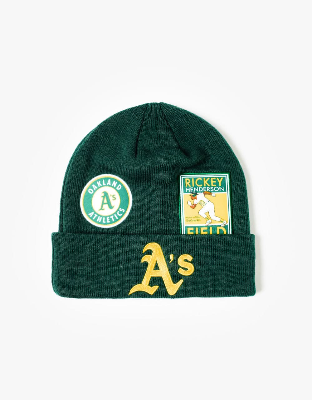 New Era MLB Oakland Athletics Multi Patch Cuff Beanie - Dark Green