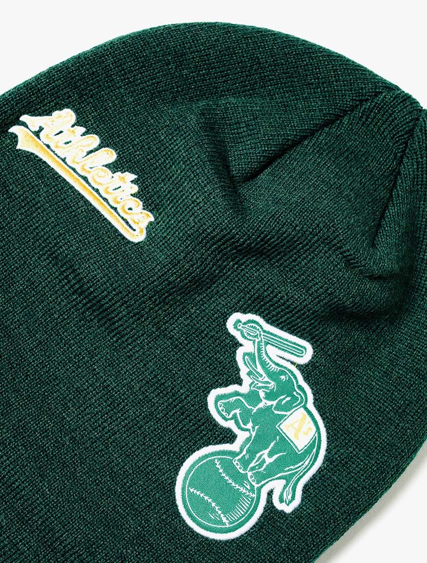 New Era MLB Oakland Athletics Multi Patch Cuff Beanie - Dark Green