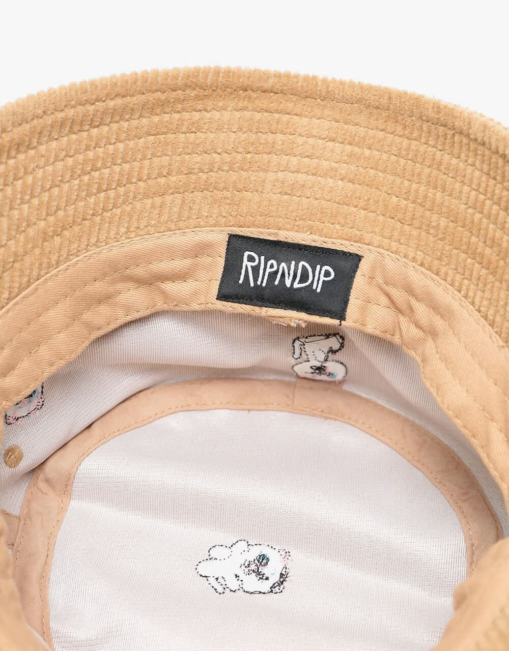 RIPNDIP Hello Nermy Cord Bucket Hat - Tan