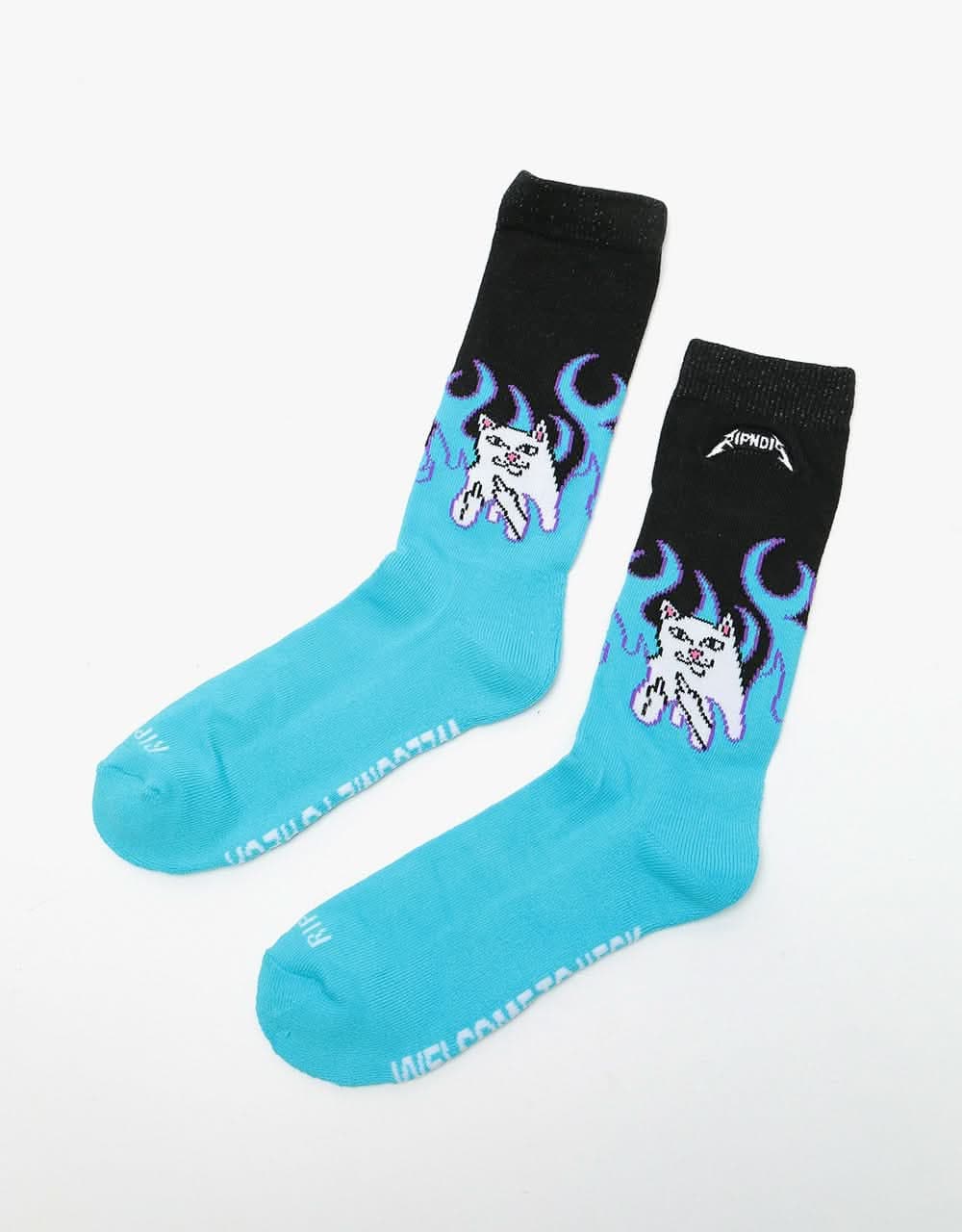 RIPNDIP Welcome To Heck Socks - Electric Blue