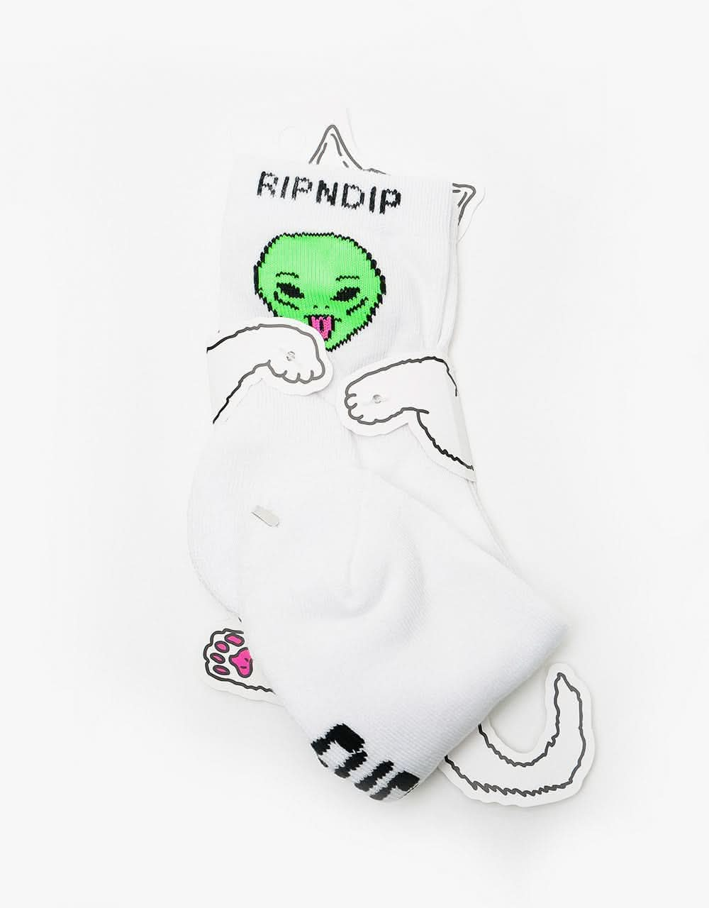 RIPNDIP We Out Here Mid Socks - White