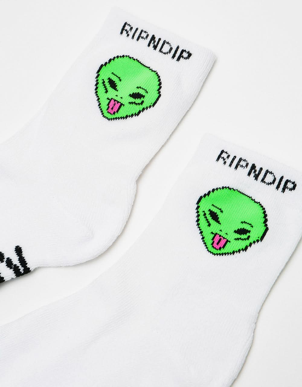 RIPNDIP We Out Here Mid Socks - White