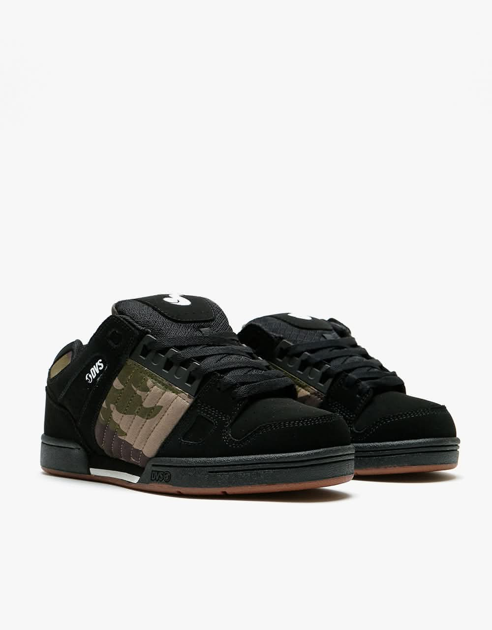 DVS Celsius Skate Shoes - Black/Camo/Charcoal Nubuck