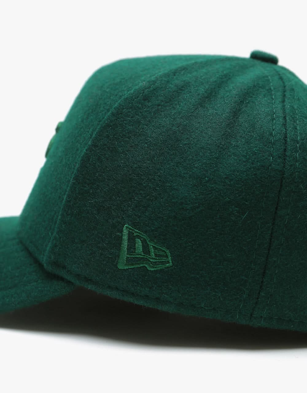 New Era E-Frame Oakland Athletics Melton Wool Cap - Dark Green