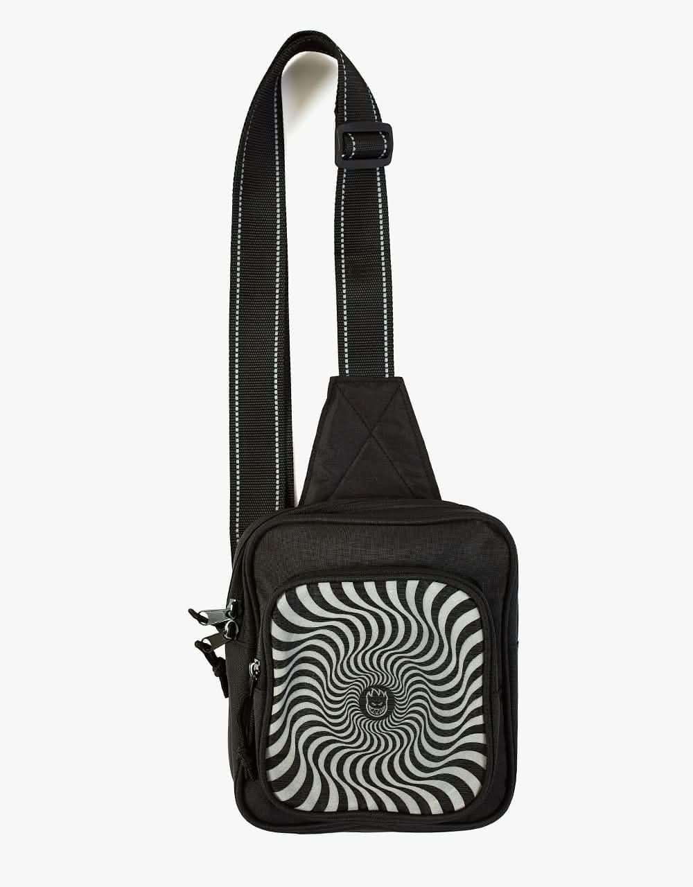 Spitfire Bighead Swirl Cross Body Bag - Black/Reflective