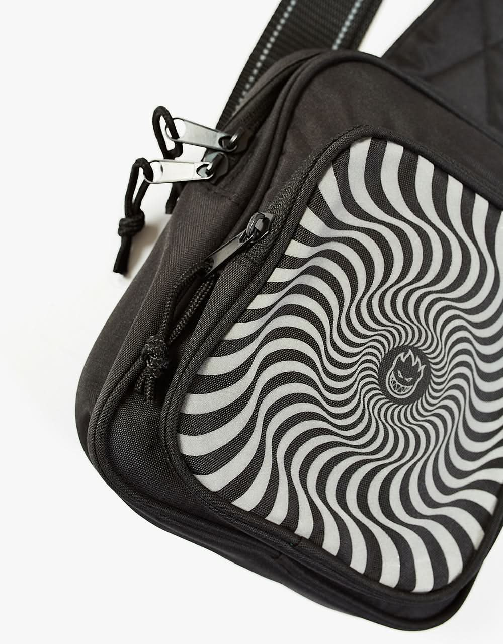 Spitfire Bighead Swirl Cross Body Bag - Black/Reflective