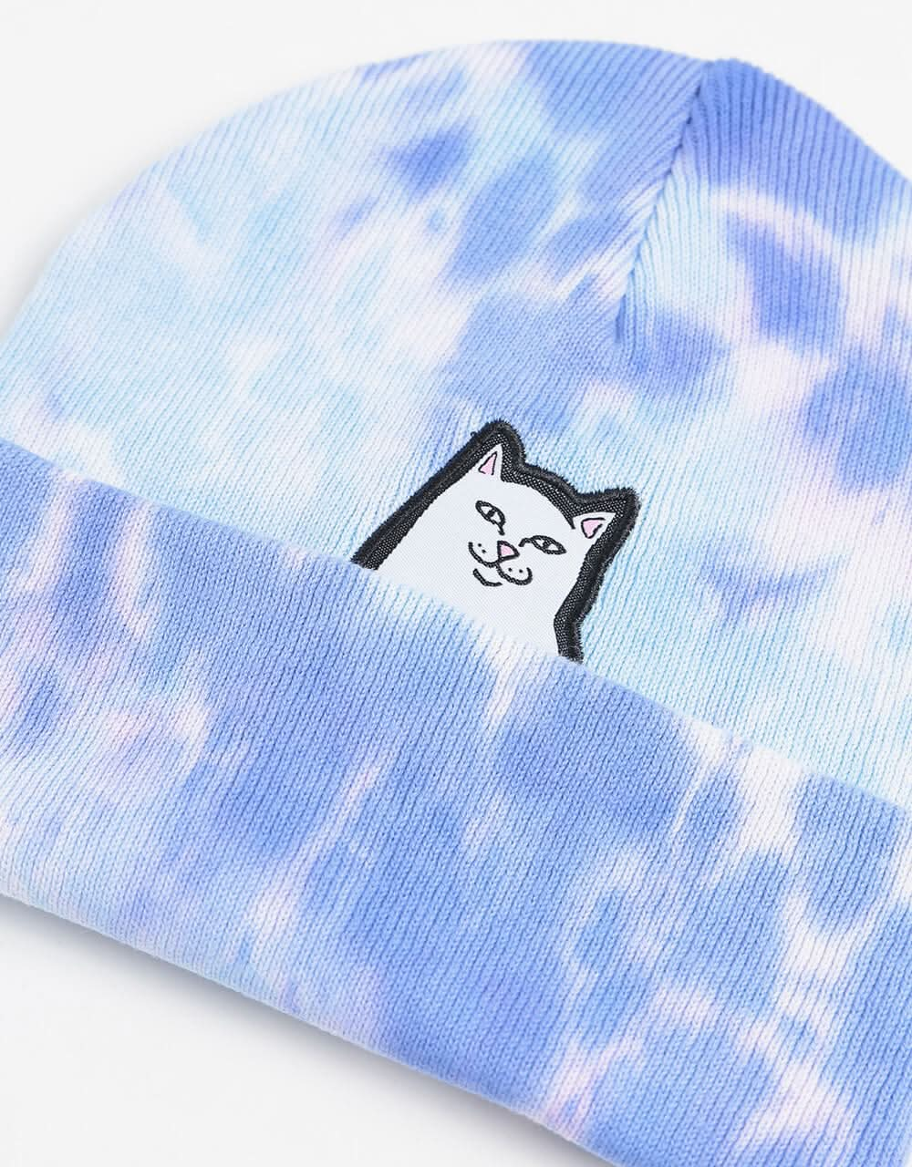 RIPNDIP Lord Nermal Tie Dye Beanie - Periwinkle Lightning Wash