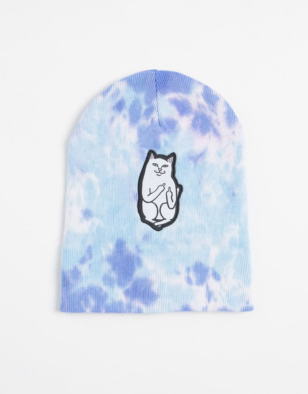 RIPNDIP Lord Nermal Tie Dye Beanie - Periwinkle Lightning Wash