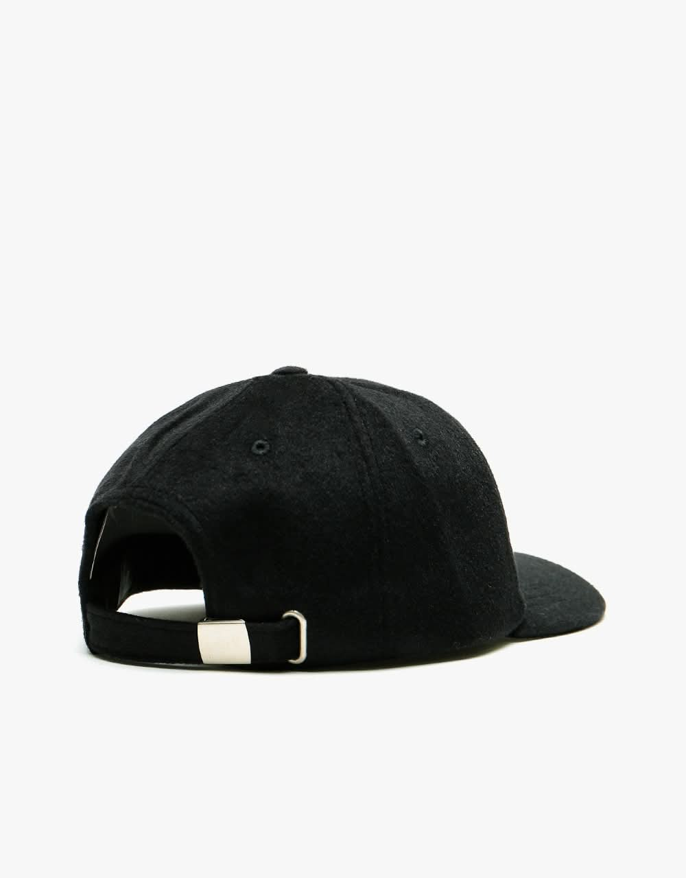 Stüssy Fuzzy Wool Big Logo Low Pro Cap - Black