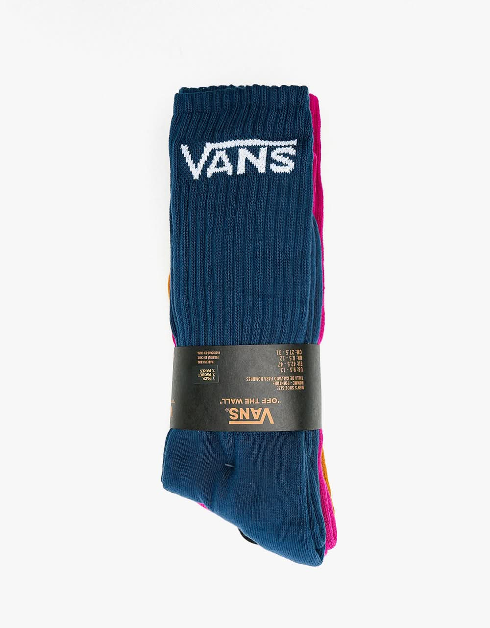 Vans Classic Crew 3 Pack Socks - Raspberry Radiance