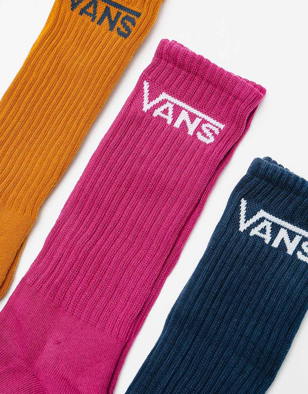 Vans Classic Crew 3 Pack Socks - Raspberry Radiance