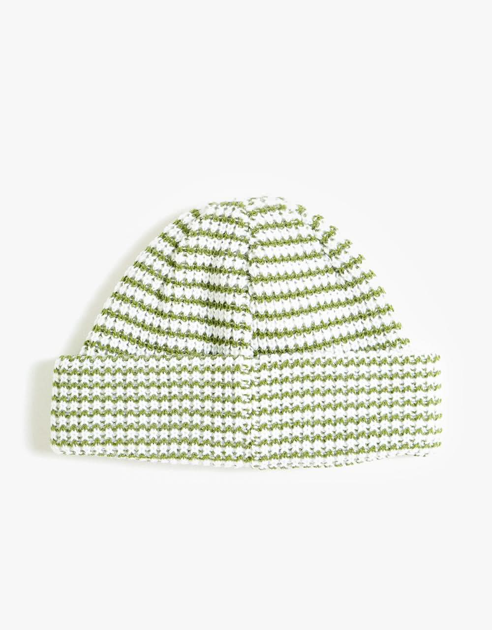 Magenta Stripe Beanie - Green