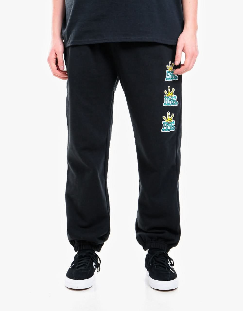 HUF Crown Stack Sweatpant - Black