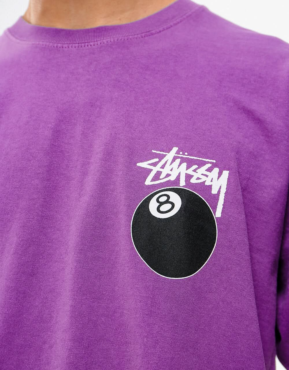 Stüssy 8 Ball Pigment Dyed T-Shirt - Purple