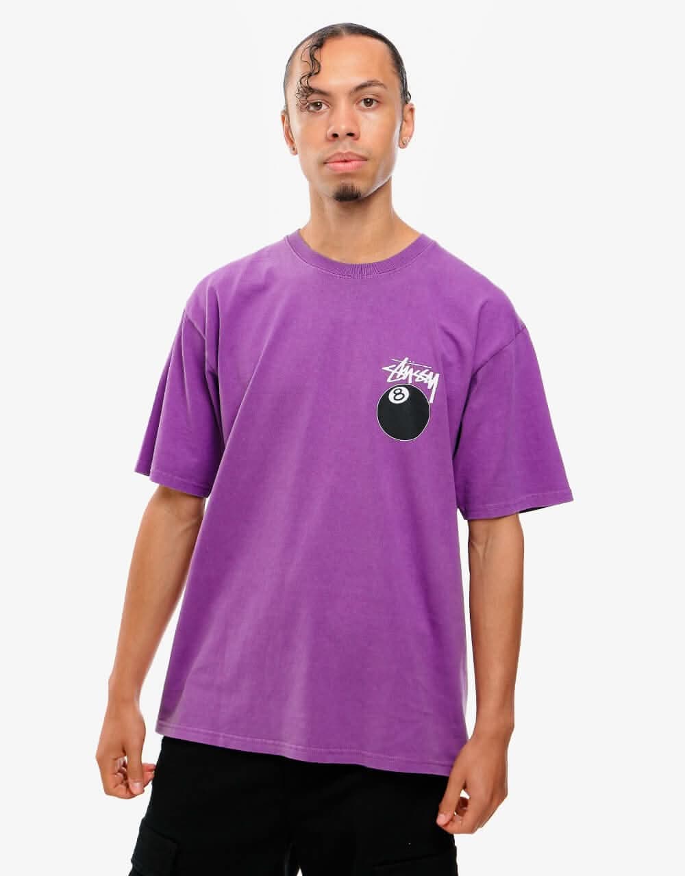 Stüssy 8 Ball Pigment Dyed T-Shirt - Purple