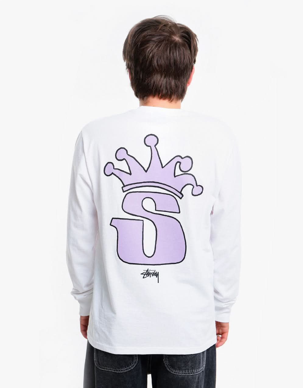 Stüssy S Crown L/S T-Shirt - White