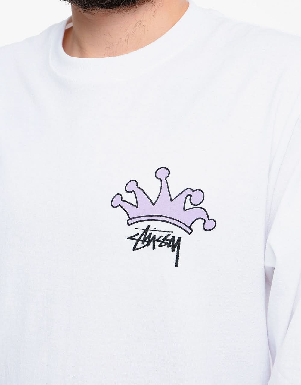 Stüssy S Crown L/S T-Shirt - White