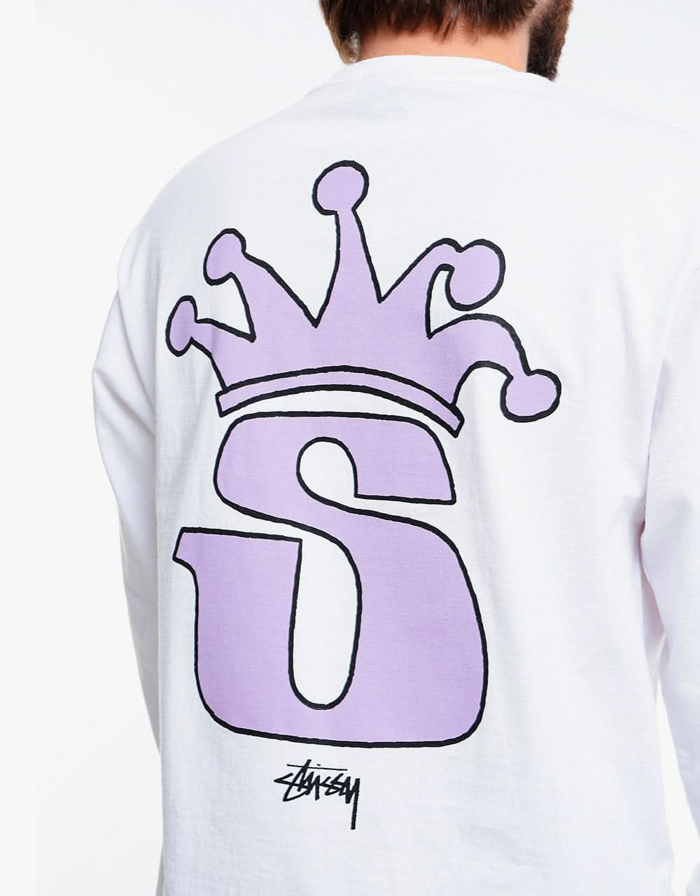 Stüssy S Crown L/S T-Shirt - White