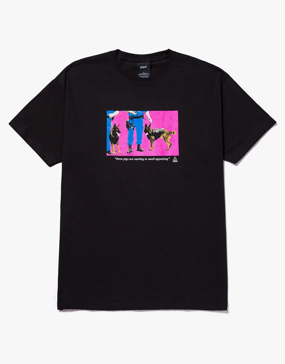 HUF x Pleasures Gang Control S/S T-Shirt - Black