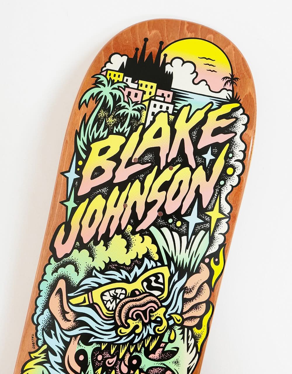 Santa Cruz Johnson Beach Wolf Two Skateboard Deck - 8.375"