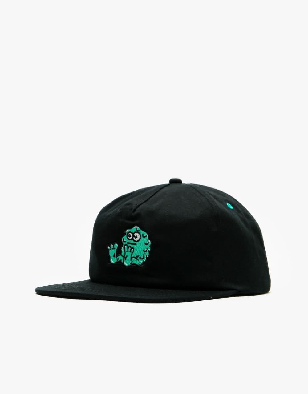 Snot Booger 5 Panel Snapback Cap - Black