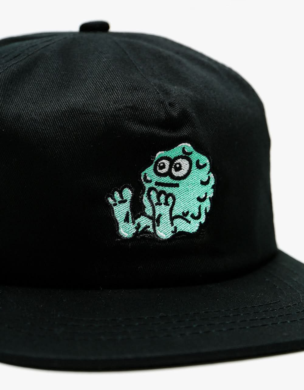 Snot Booger 5 Panel Snapback Cap - Black