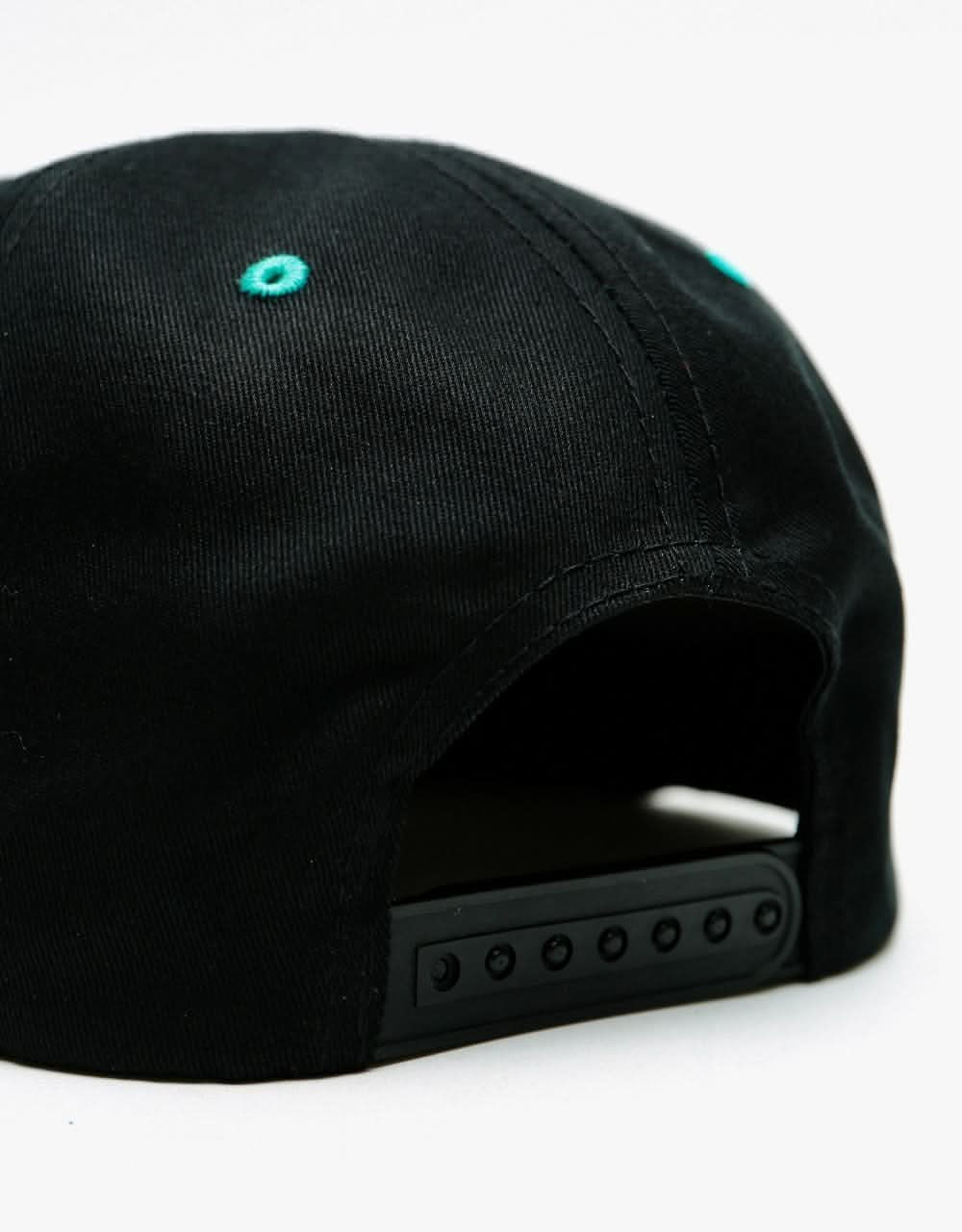 Snot Booger 5 Panel Snapback Cap - Black