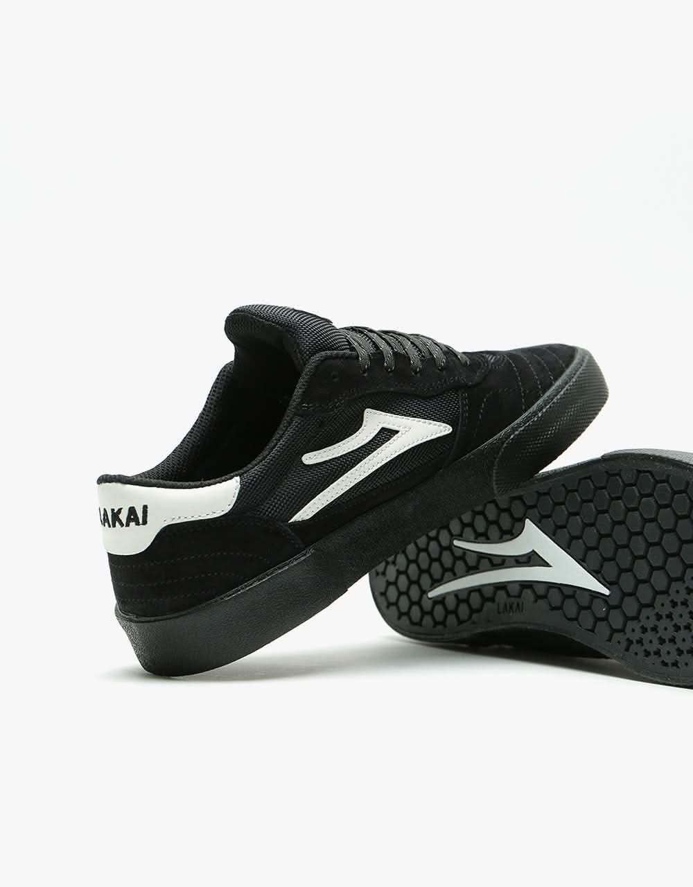 Lakai Cambridge Skate Shoes - Black/Black Suede