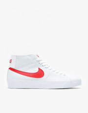 Nike SB BLZR Court Mid Skate Shoes - White/University Red-White