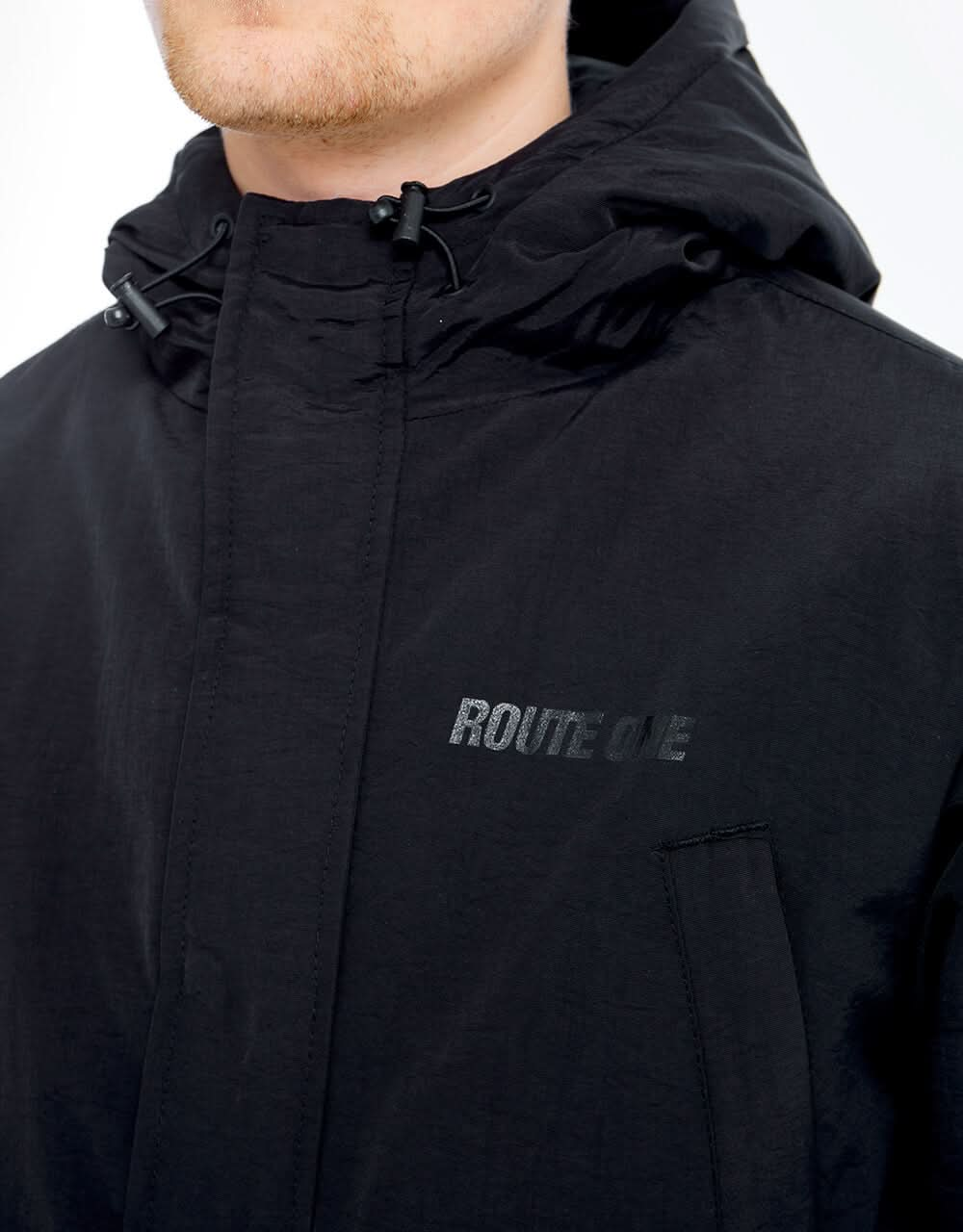 Route One Utility-Jacke – Schwarz