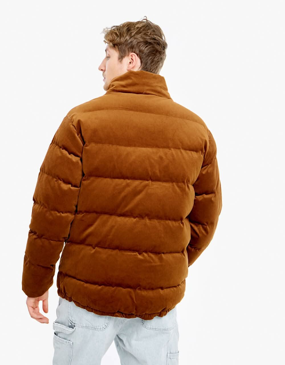 Route One Corduroy Puffer Jacket - Caramel