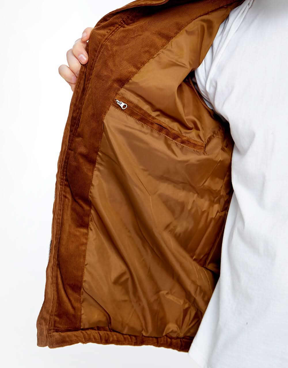 Route One Corduroy Puffer Jacket - Caramel