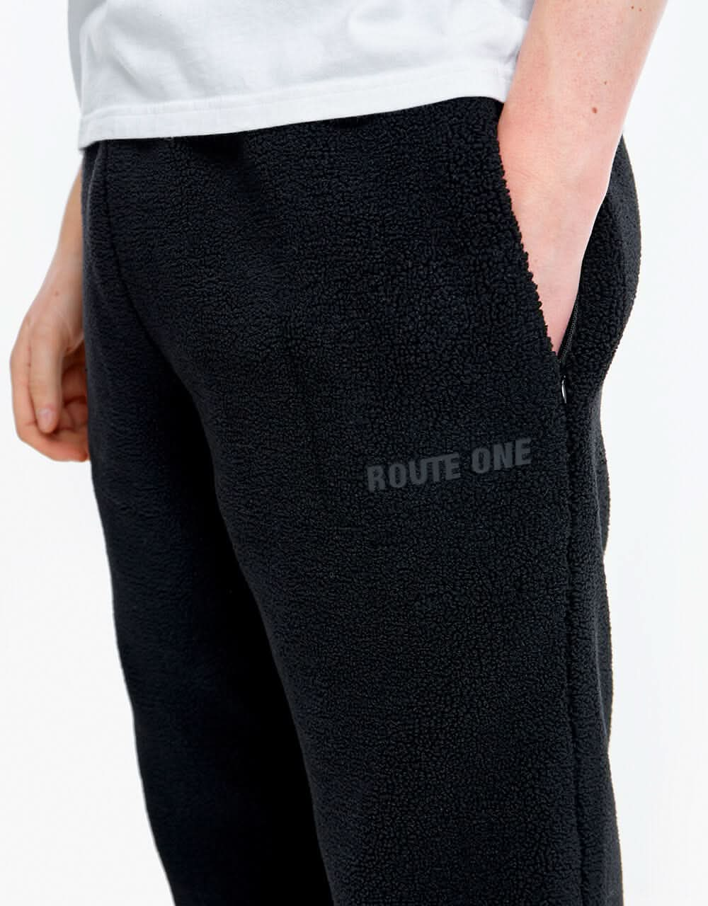 Route One Ursa Fleece Pants - Black