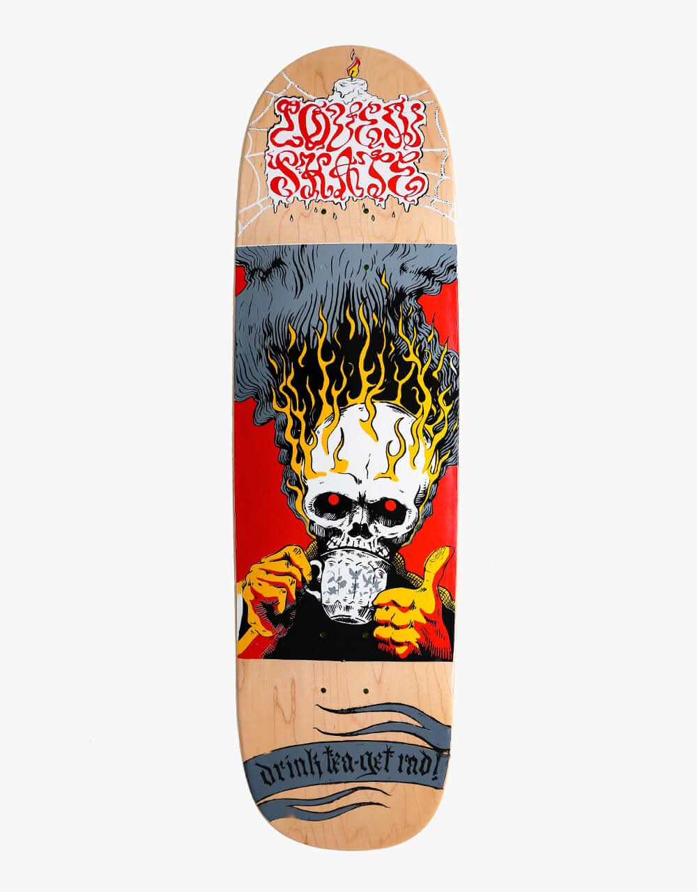 Lovenskate Drink Tea Get Rad! 'FOOTBALL' Skateboard Deck - 9"