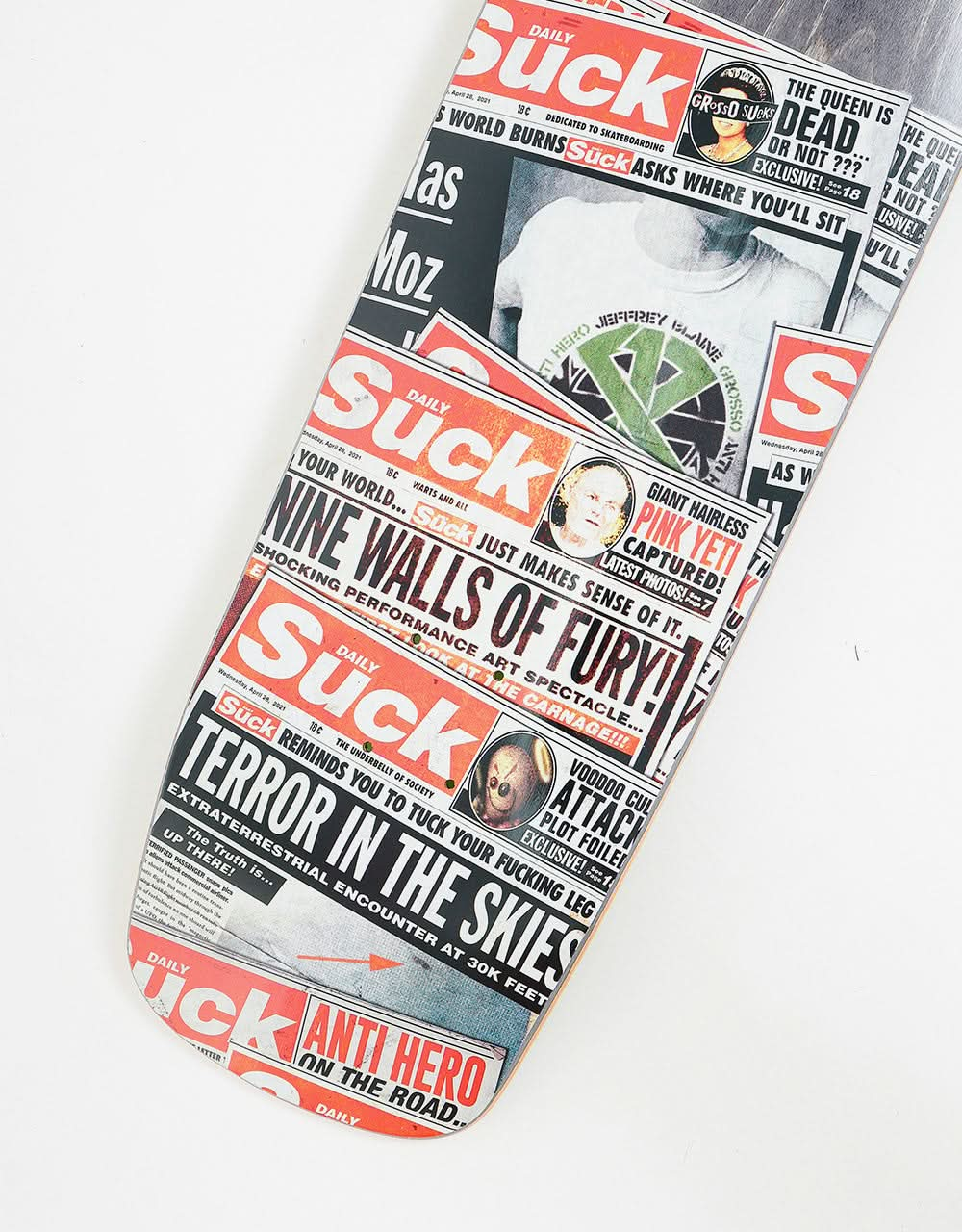 Anti Hero Grosso The Daily Suck Skateboard Deck - 9.25"