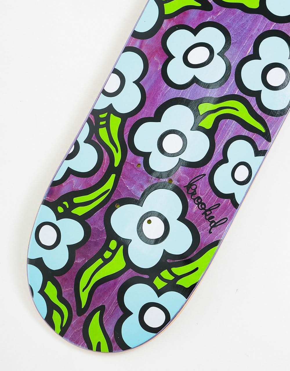 Krooked Wild Style Flowers Skateboard Deck - 8.5"