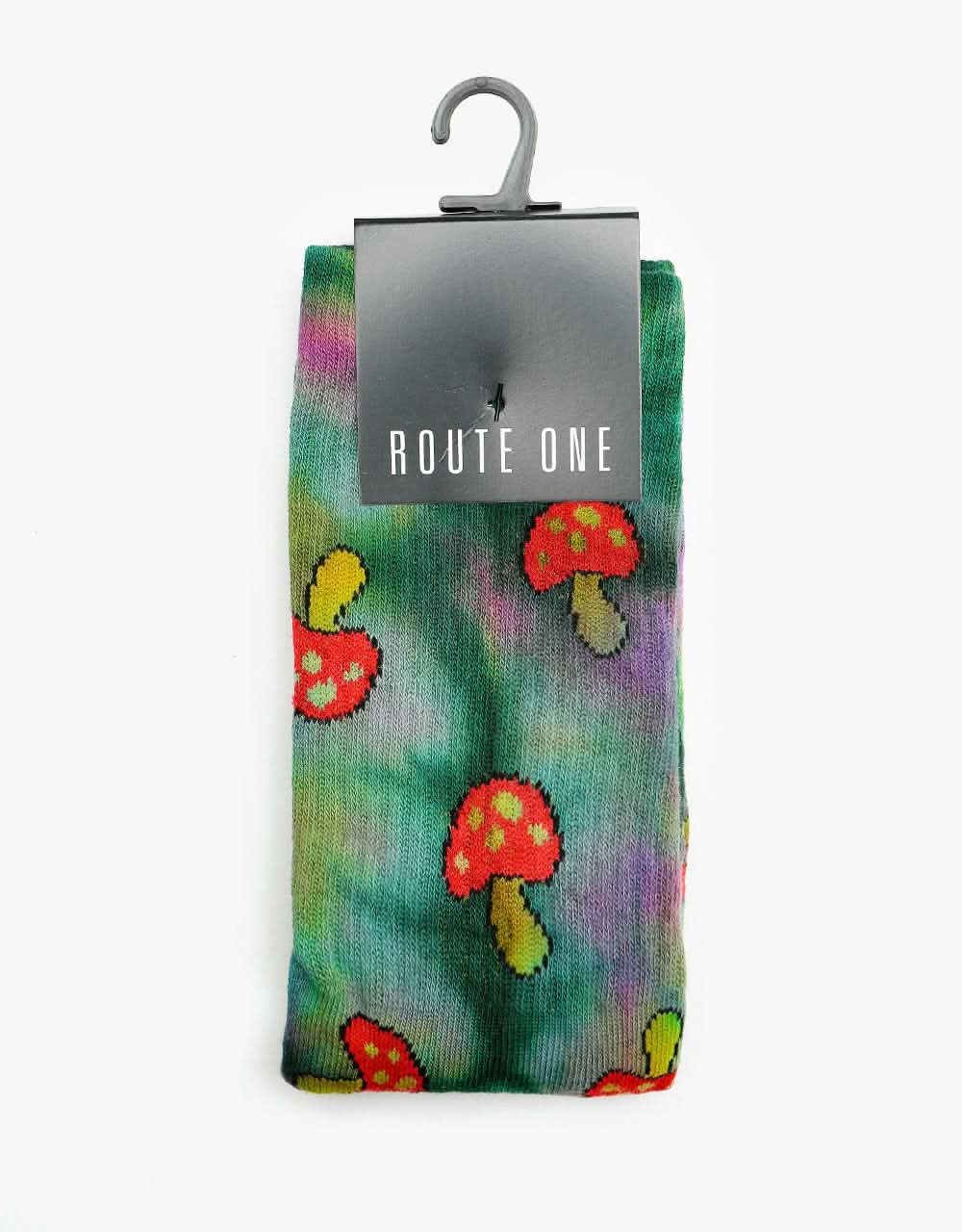 Route One Shrooms Socks - Deep Tie Dye