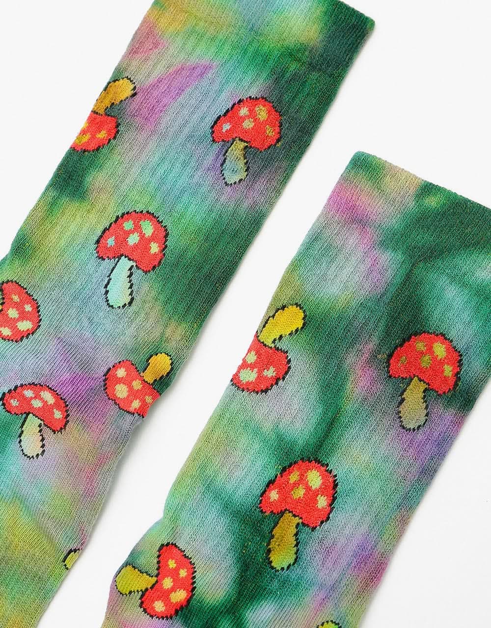 Route One Shrooms Socks - Deep Tie Dye